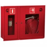 Шкаф пожарный со стеклом красный ТОИР-М ПК-315В