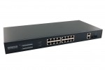 Коммутатор 18-портовый Fast Ethernet с PoE OSNOVO SW-61622/B(270W)