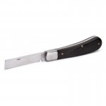 Нож для снятия изоляции монтерский малый складной с прямым лезвием КВТ НМ-04