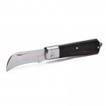 Нож для снятия изоляции монтерский большой складной с изогнутым лезвием КВТ НМ-02