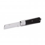 Нож для снятия изоляции монтерский большой складной с прямым лезвием КВТ НМ-01