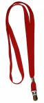 Лента для ношения беджей I&A I-030010, с клипсой, красные (50 шт.)